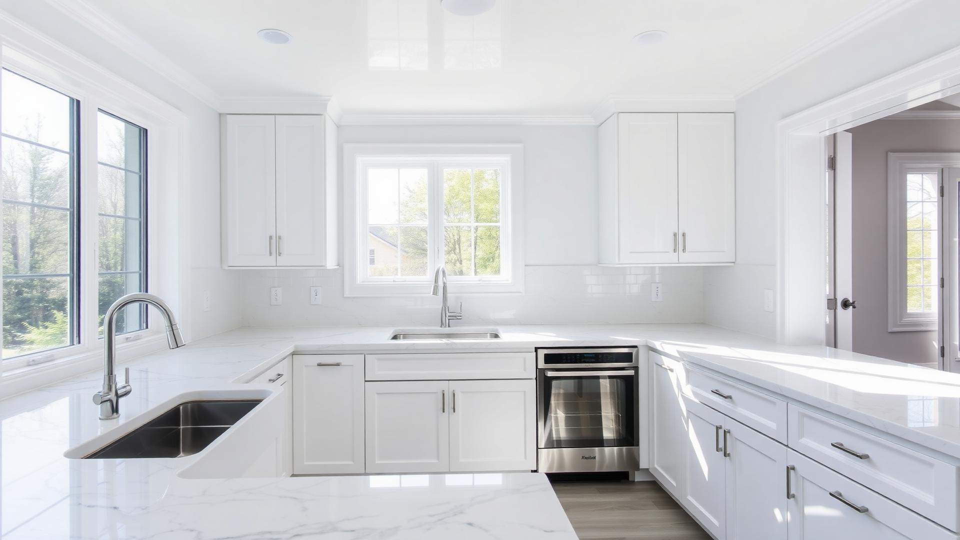 A freshly cleaned kitchen in a Boston home